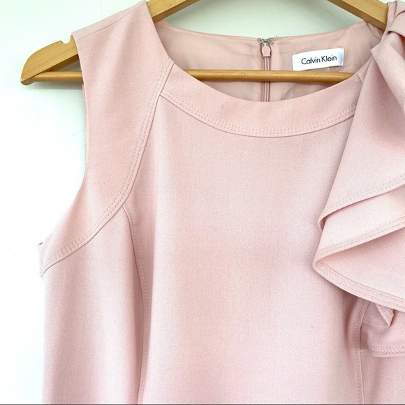 Calvin Klein fitted midi dress with ruffle - Picture 4 of 11